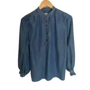 Chico's Denim Pullover Top Small